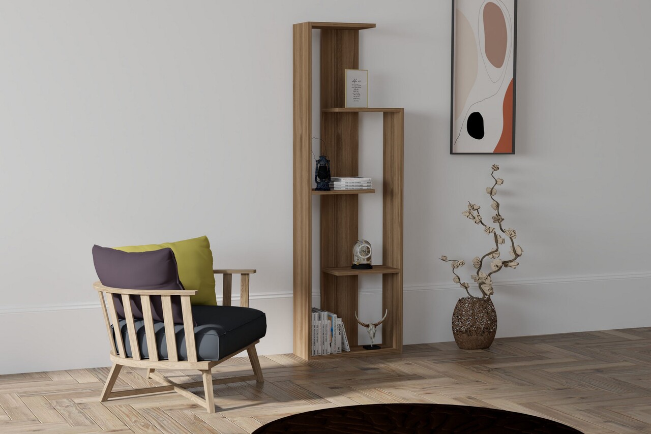 Biblioteca Wand, Puqa Design, 50x19.6x160 cm, maro - imagine 5